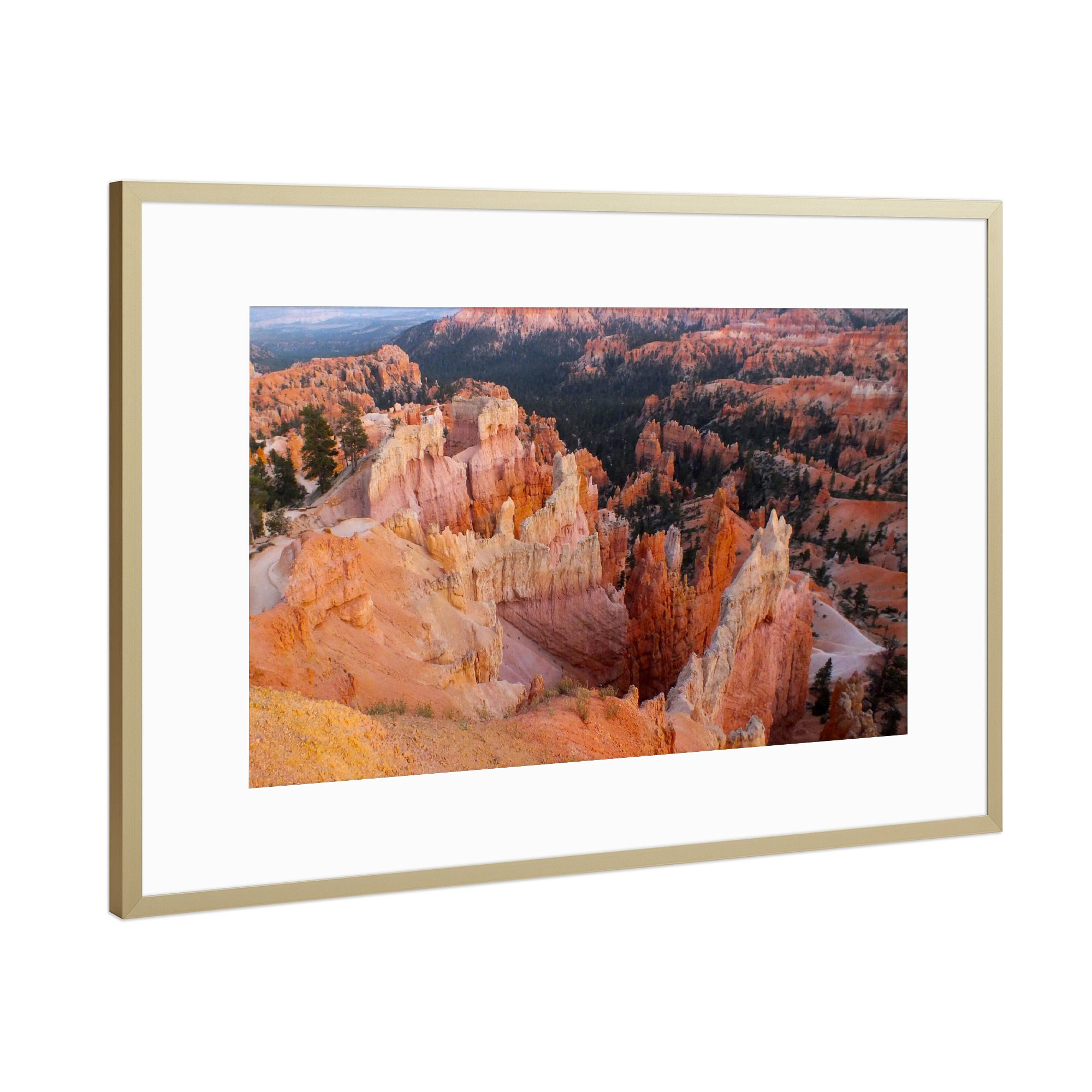 Poster mit Rahmen Gold "Bryce Canyon, Sunrise, Utah" artboxONE - Natur,Reise,Reise / Länder