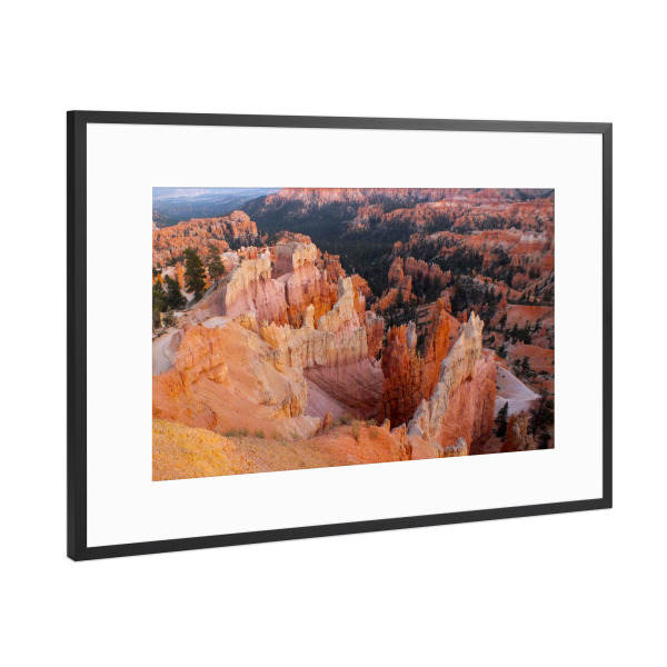 Poster mit Rahmen Schwarz (Metallic) "Bryce Canyon, Sunrise, Utah" artboxONE - Natur,Reise,Reise / Länder