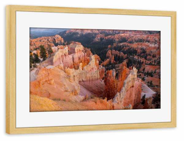 Poster mit Rahmen kiefer "Bryce Canyon, Sunrise, Utah" artboxONE - Natur,Reise,Reise / Länder