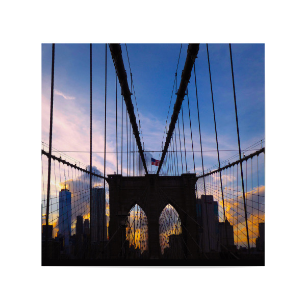 Poster 20x20 cm "Brooklyn Bridge, New York City" artboxONE - Städte / New York,Reise,Architektur,Reise / Länder