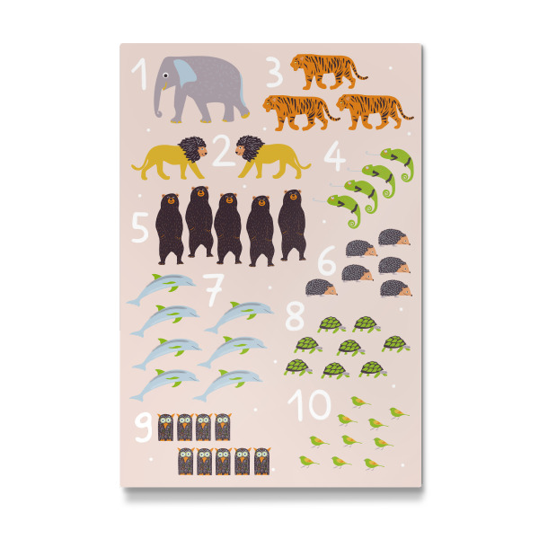 Galerie-Print "Tiere zum Zahlen Lernen" 30x20 cm artboxONE