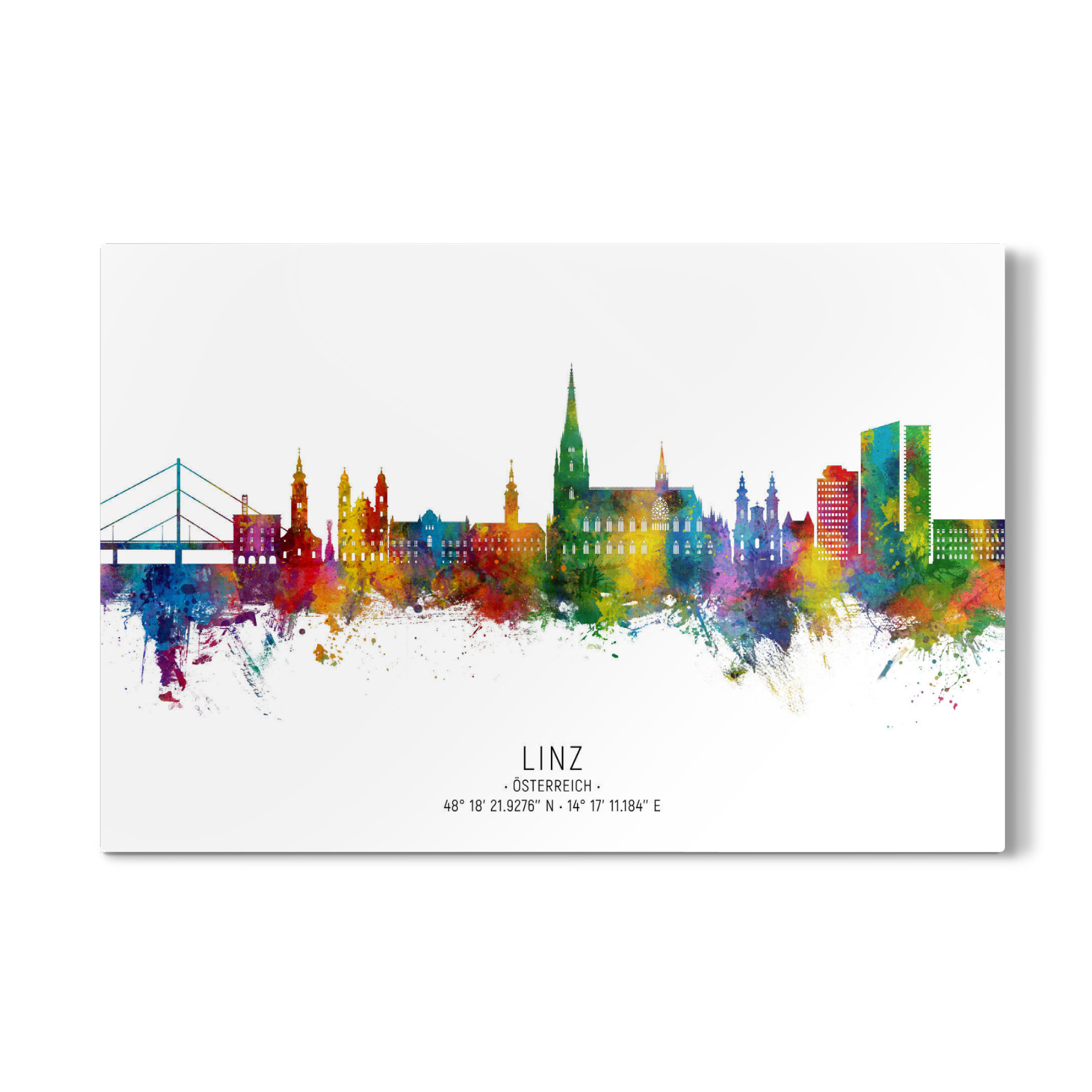 Galerie-Print "Linz Skyline Coordinates" 30x20 cm artboxONE