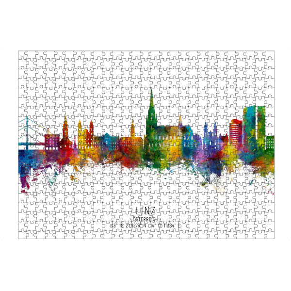 artboxONE Puzzle "Linz Skyline Coordinates" artboxONE - Städte