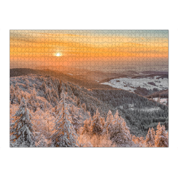 Puzzle Ravensburger "Winterabend im Schwarzwald" artboxONE - Natur,Reise