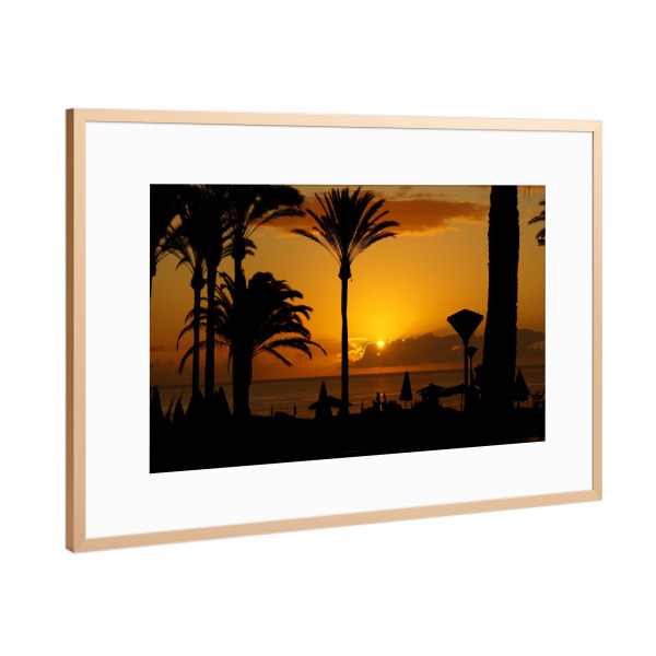 Poster mit Rahmen Kupfer "Sonnenaufgang auf Fuerteventura" artboxONE - Städte,Reise,Reise / Strand und Meer,Reise / Länder,Städte / Weitere