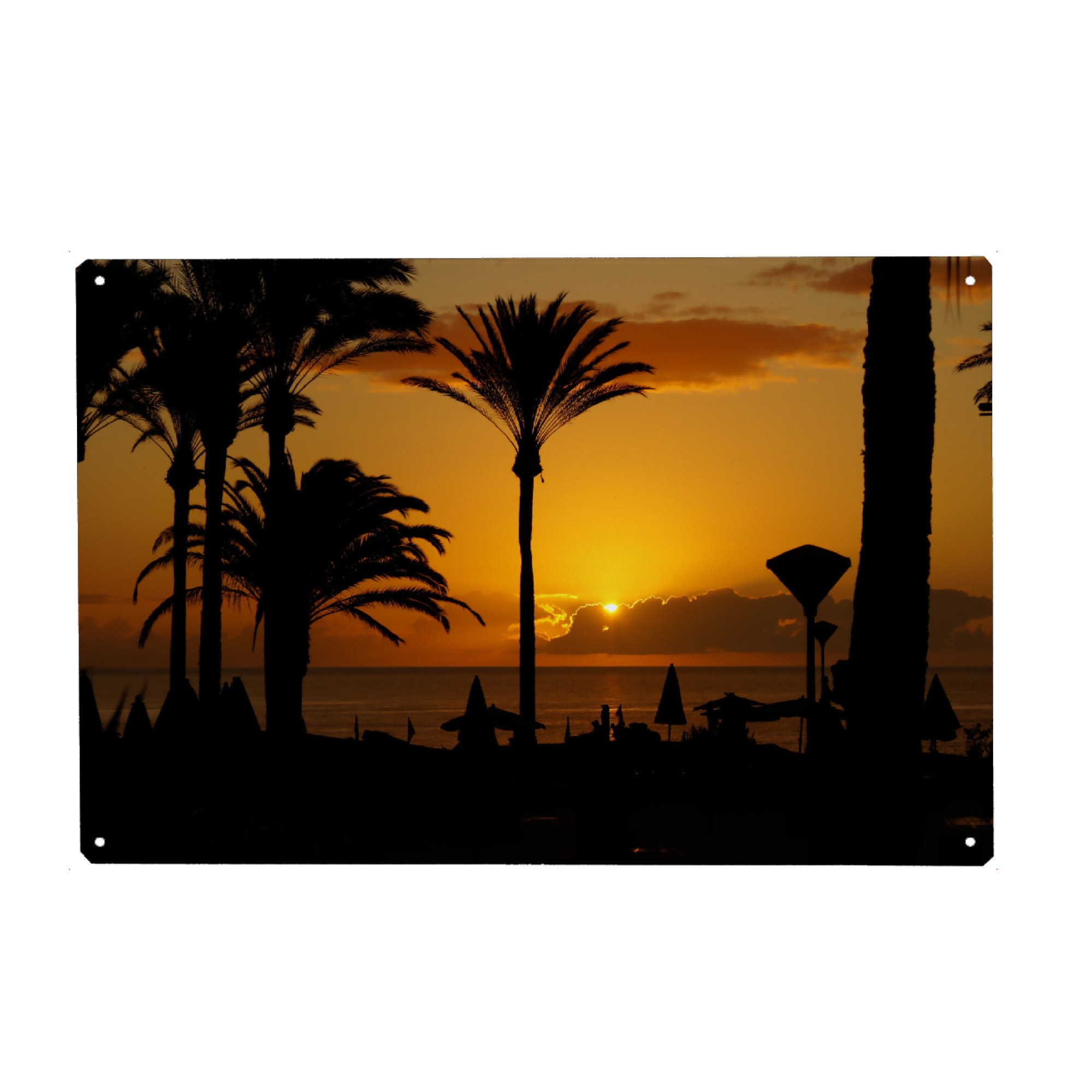 Metall Poster "Sonnenaufgang auf Fuerteventura" artboxONE - Städte,Reise,Reise / Strand und Meer,Reise / Länder,Städte / Weitere