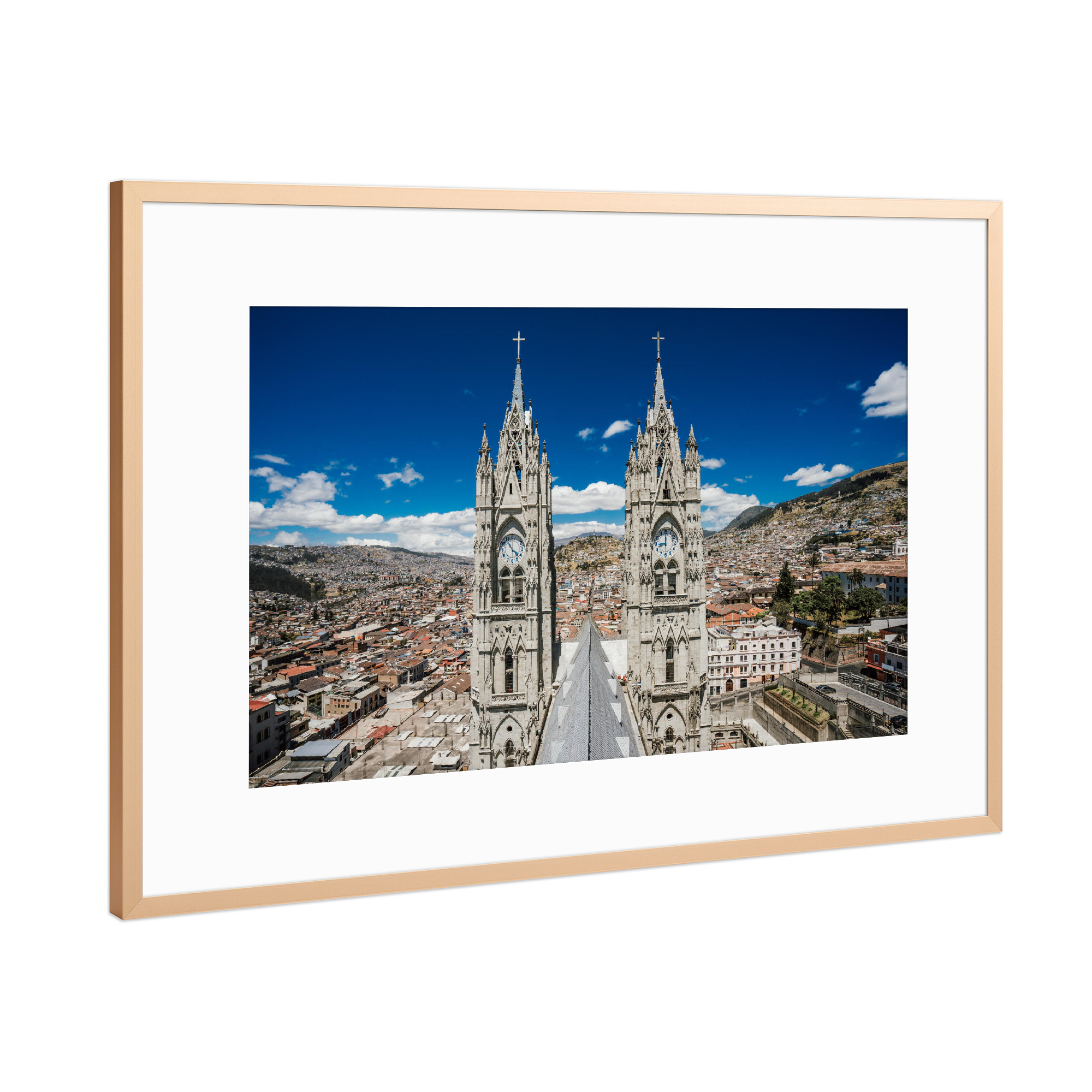 Poster mit Rahmen Kupfer "Quito - Ecuador" artboxONE - Reise,Architektur,Reise / Länder