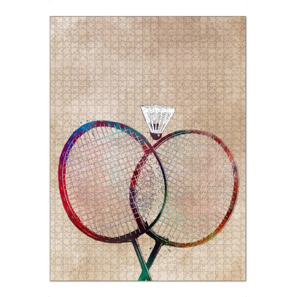 Puzzle Ravensburger "Badminton sport art" artboxONE - Sport,Sport / Sommerspiele - Badminton,Sport,Sports,Racket,Shuttlecock - Bild badminton