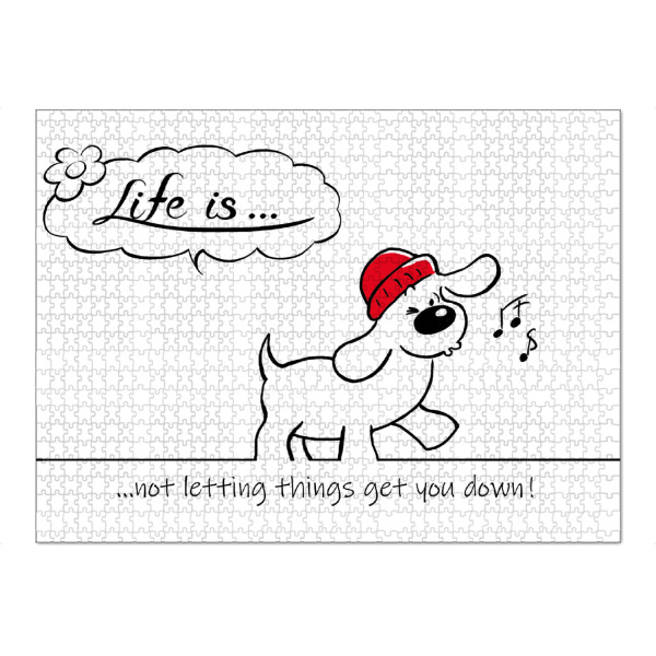 Puzzle Ravensburger "Life is... not letting" artboxONE - Typografie,Tiere,Comic,Lustig