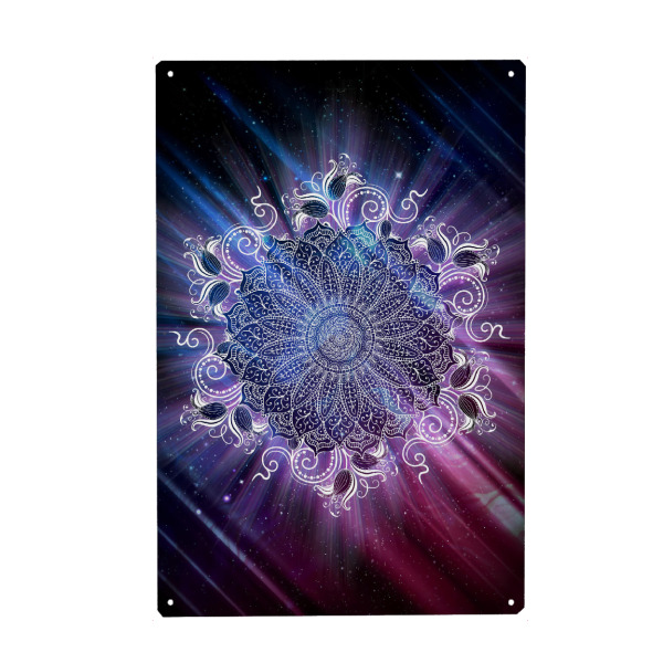 Metall Poster "Mandala Universe" artboxONE - Abstrakt,Geometrie