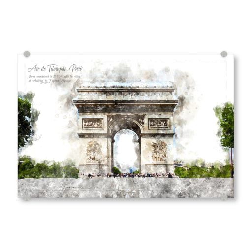 Triumphbogen Paris Aquarell