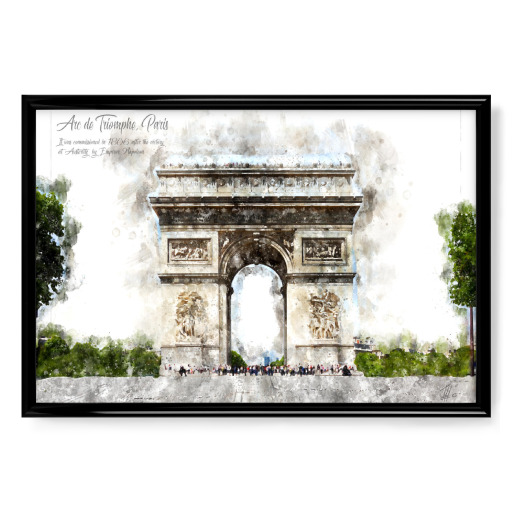 Triumphbogen Paris Aquarell
