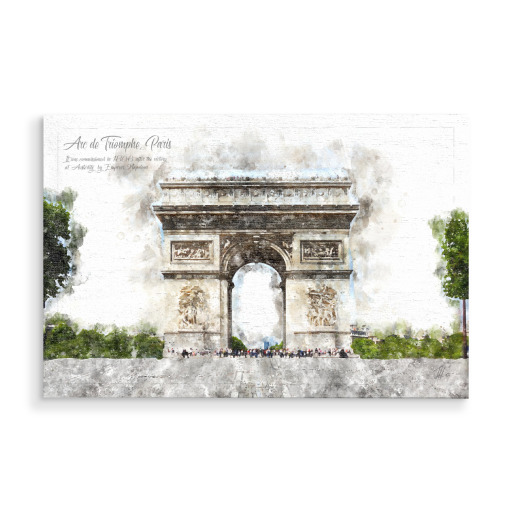 Triumphbogen Paris Aquarell