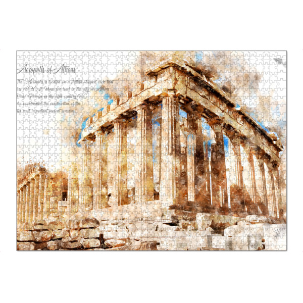 Puzzle Ravensburger "Akropolis Aquarell" artboxONE - Städte,Architektur,Reise / Länder