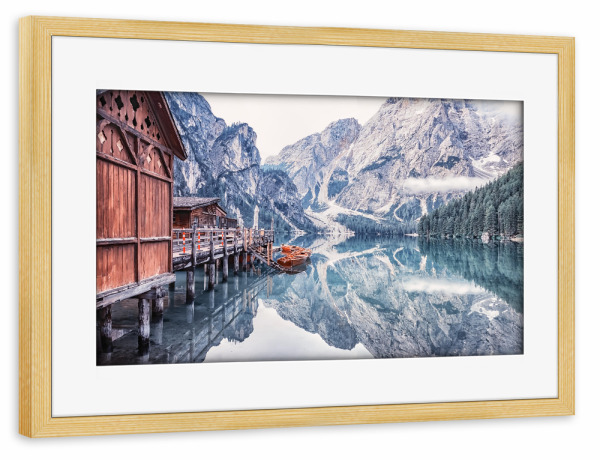 Poster mit Rahmen kiefer "Cold Morning" artboxONE - Natur,Reise,Reise / Länder