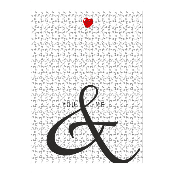 artboxONE Puzzle "YOU & ME" artboxONE - Typografie,Liebe - Liebe,Love,Und,And,Zeichen,Symbol,Typo,Typografie,Paare,Herz,Heart - Bild liebe