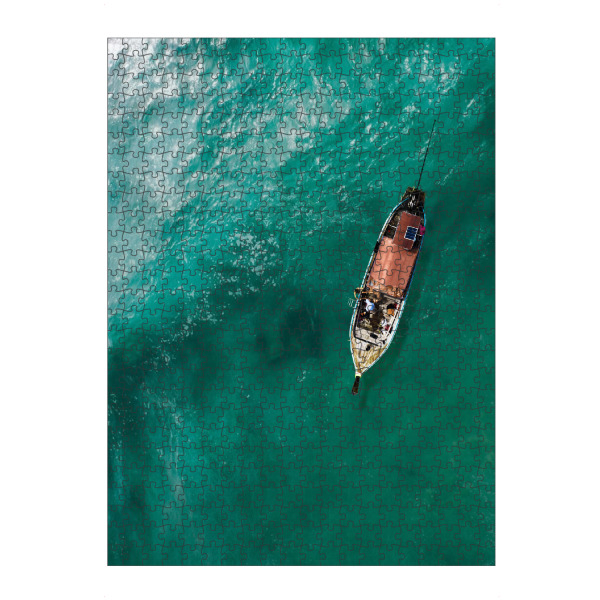 artboxONE Puzzle "Boat Ocean" artboxONE - Natur,Reise,Tiere,Menschen - Ocean,Blue,Green,Tier,Meer,Sea,Natur,Reise,Boot,Boat,Travel - Bild ocean
