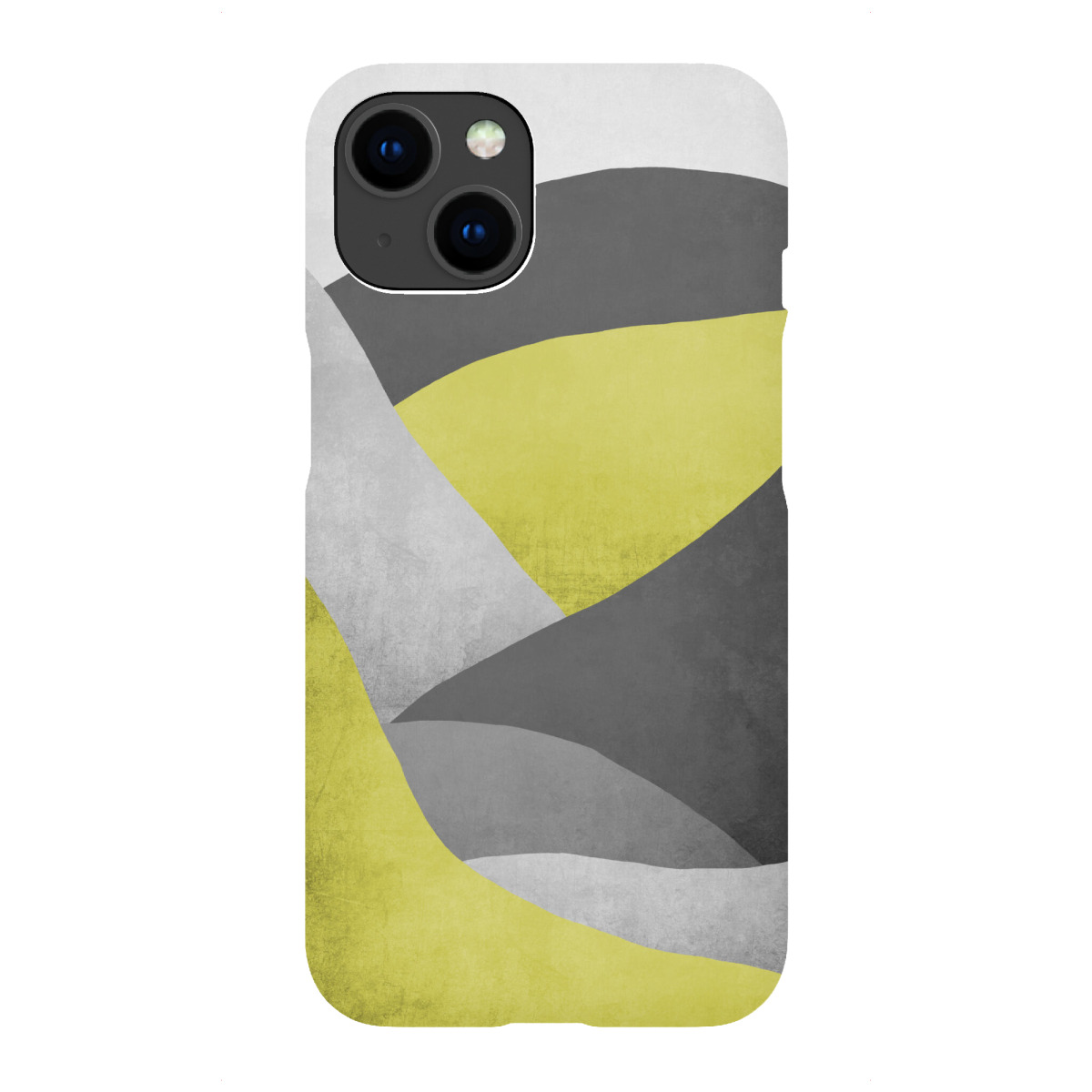 iPhone "Abstrakte gelbe berglandschaft" Premium-Case Handyhülle artboxONE