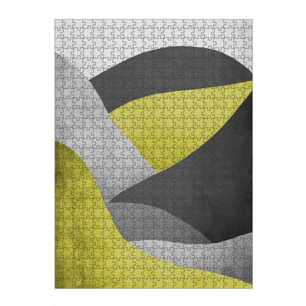 artboxONE Puzzle "Abstrakte gelbe berglandschaft" artboxONE - Natur,Reise,Abstrakt,Geometrie