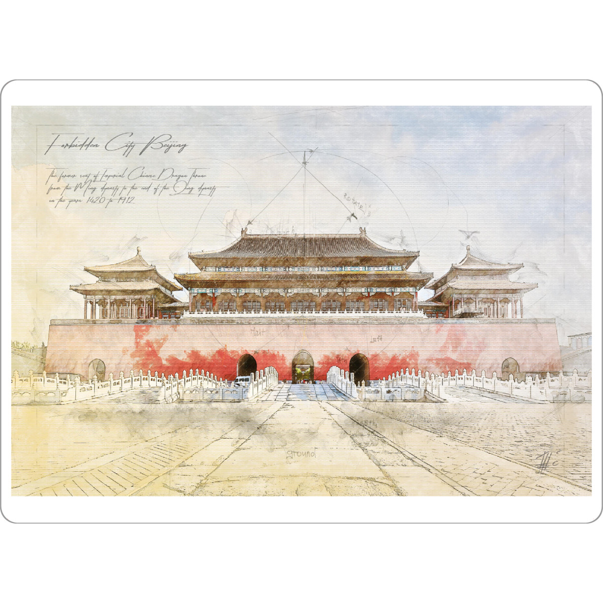 Tischset "Forbidden City, Beijing" artboxONE - Architektur,Reise / Asien,Städte / Weitere