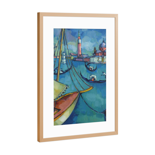 Poster mit Rahmen Kupfer "Venedig von Konrad Vilhelm Mägi" artboxONE - Natur,Reise,Reise / Strand und Meer