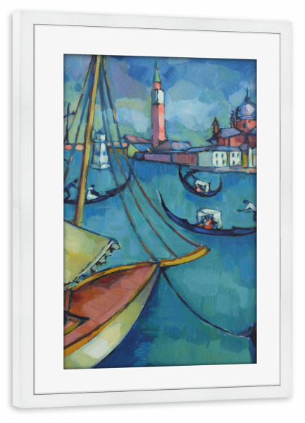 Poster mit Rahmen weiß "Venedig von Konrad Vilhelm Mägi" artboxONE - Natur,Reise,Reise / Strand und Meer