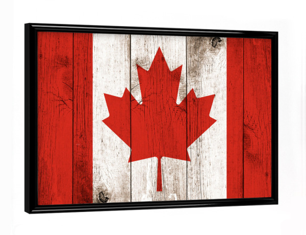Poster mit schwarzem Rahmen "Canada Vintage Flag" artboxONE - Abstrakt,Reise / Länder