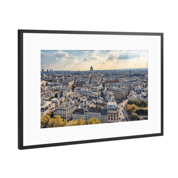 Poster mit Rahmen Schwarz (Metallic) "From Paris with love" artboxONE - Städte,Reise,Architektur,Städte / Paris,Reise / Länder