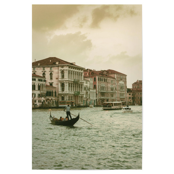 Poster 30x20 cm "Venice Gondolier" artboxONE - Städte,Reise,Städte / Venedig