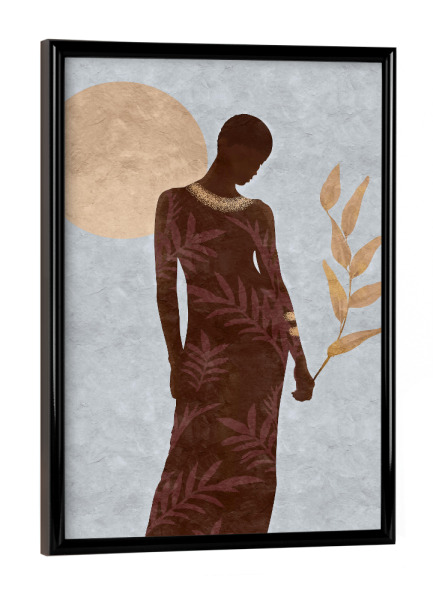 Poster mit schwarzem Rahmen "Dune Woman" artboxONE - Abstrakt,Menschen,Geometrie