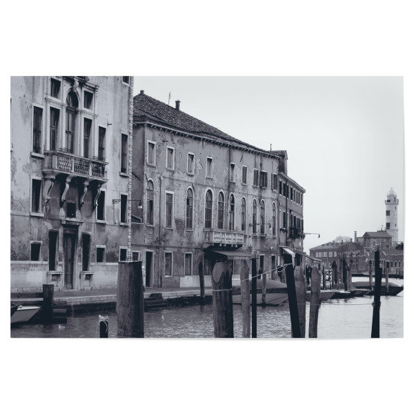 Poster 30x20 cm "Murano Black and White" artboxONE - Reise,Schwarzweiß,Architektur,Städte / Venedig