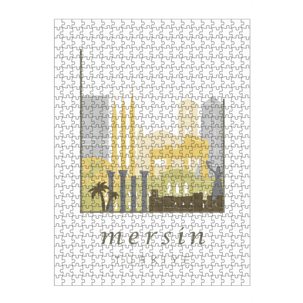 artboxONE Puzzle "Mersin skyline desert" artboxONE - Städte,Reise,Architektur,Kartografie
