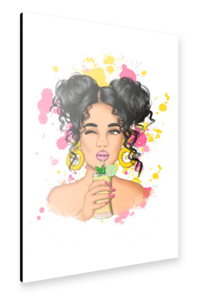 Alu-Dibond "Brunette Girl | Beautiful Woman" 30x20 cm artboxONE