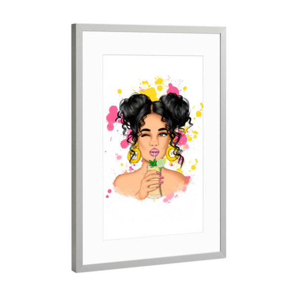 Poster mit Rahmen Silber "Brunette Girl | Beautiful Woman" artboxONE - Menschen,Liebe,Fashion,Für Mama