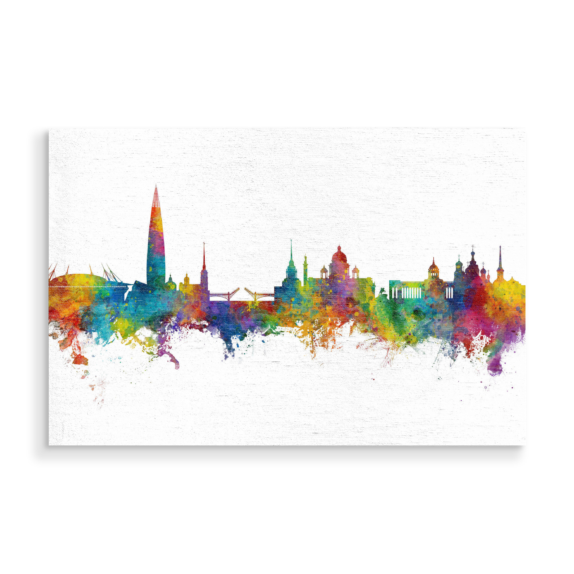 Holzbild "St Petersburg Russia Skyline" artboxONE - Städte