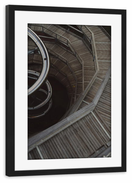 Poster mit Rahmen schwarz "Baumwipfelpfad im Schwarzwald" artboxONE - Reise,Architektur