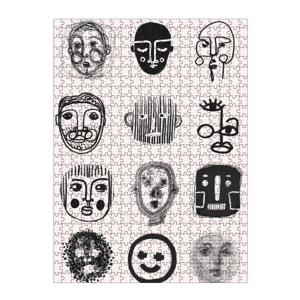 artboxONE Puzzle "TWELVE" artboxONE - Abstrakt,Menschen,Fiktion - Gesicht,Zwölf,Menschen,Kunst,Dekorativ,Abstract,Abstrakt,Figuren,Faces
