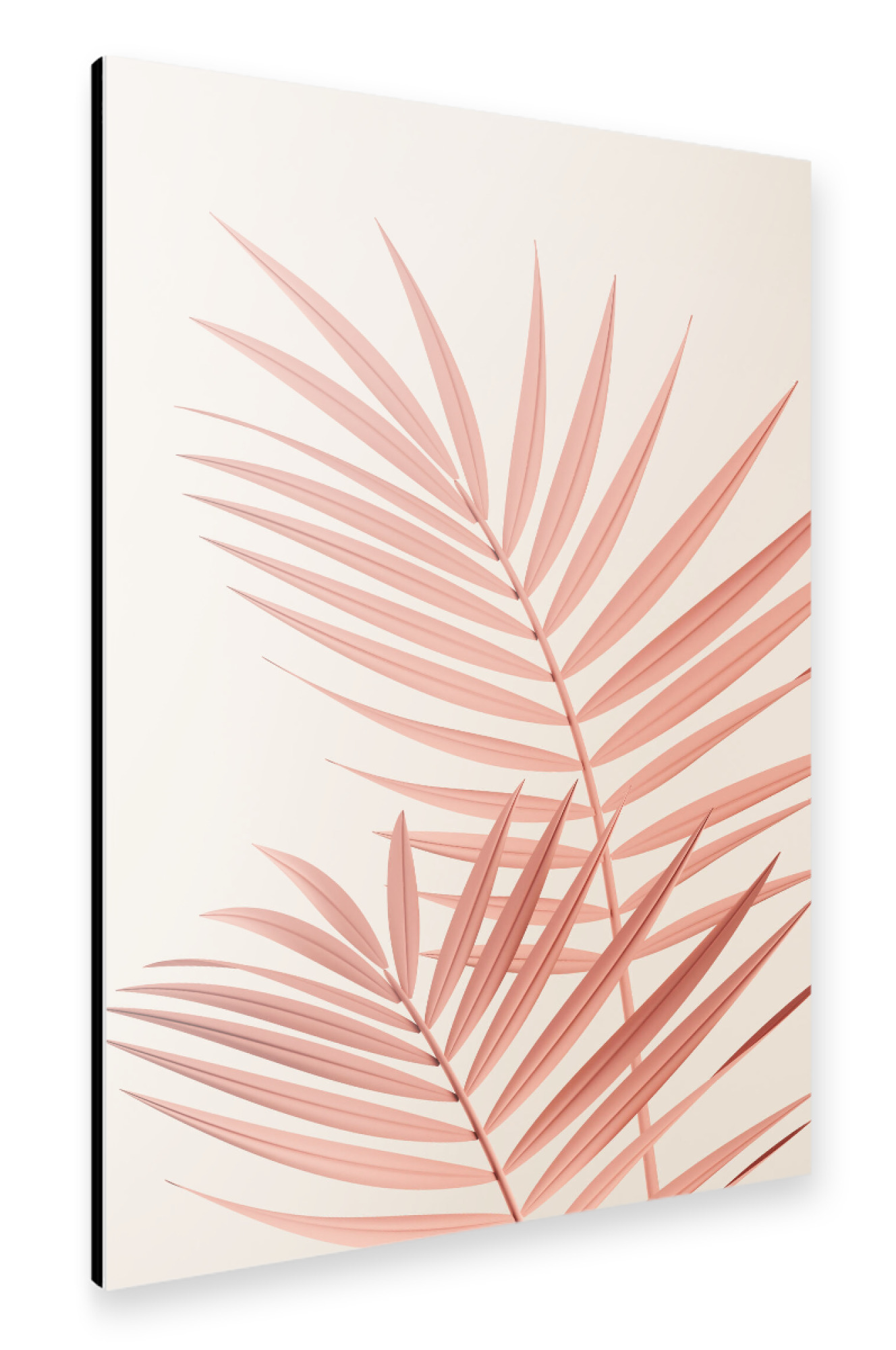 Alu-Dibond "Rose Gold Palm" 75x50 cm artboxONE