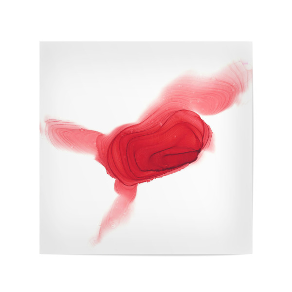 Poster 20x20 cm "Red Heart" artboxONE - Abstrakt