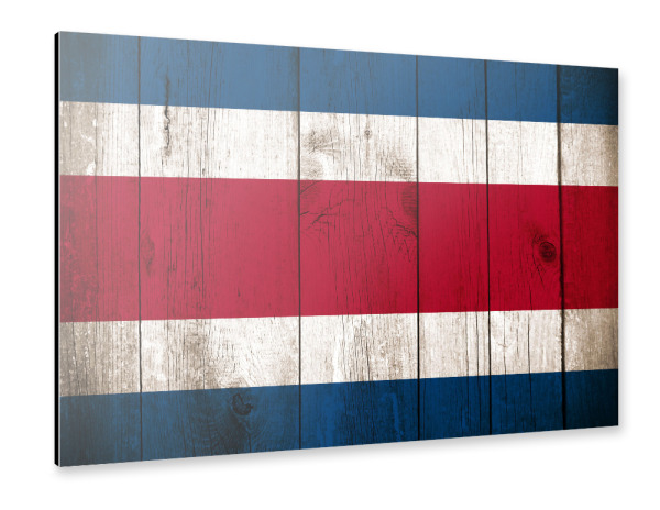Alu-Dibond "Vintage Flag of Costa Rica" 30x20 cm artboxONE