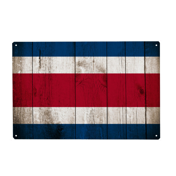 Holzbild "Vintage Flag of Costa Rica" artboxONE - Reise,Reise / Länder