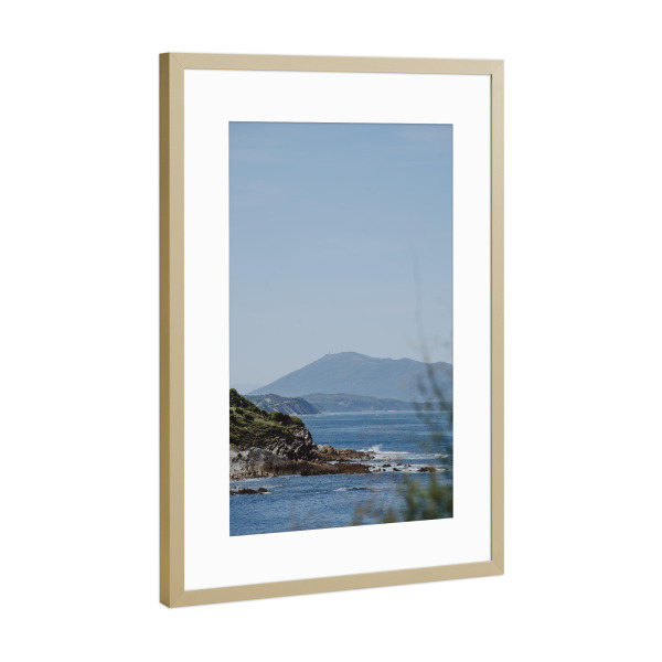 Poster mit Rahmen Gold "Sommerausblick" artboxONE - Natur,Reise,Reise / Strand und Meer