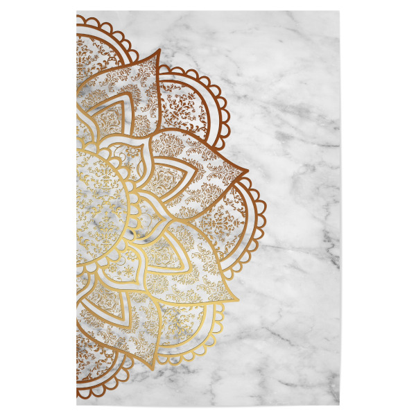 Poster "Mandala Golden Marble" artboxONE - Abstrakt,Geometrie - Mandala,Boho,Yoga,Gold,Marble,Vector,Arabic,Indian,Abstract,Abstrakt,Formen