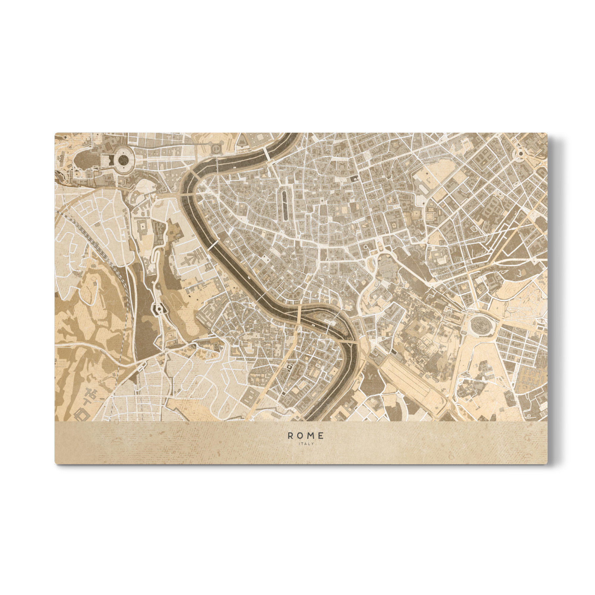 Galerie-Print "Sepia vintage map of Rome" 75x50 cm artboxONE