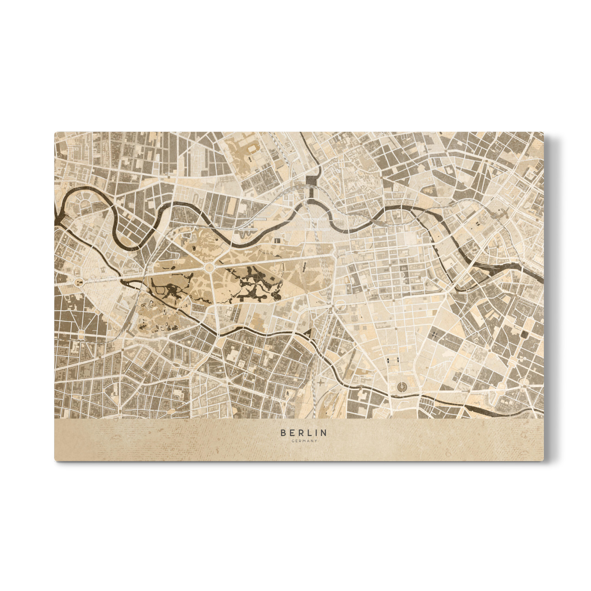 Galerie-Print "Sepia vintage map of Berlin" 75x50 cm artboxONE