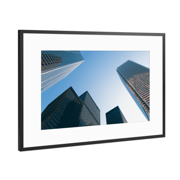 Poster mit Rahmen Schwarz (Metallic) "The Skyscapers" artboxONE - Städte / New York,Reise,Reise / Länder,Städte / Weitere