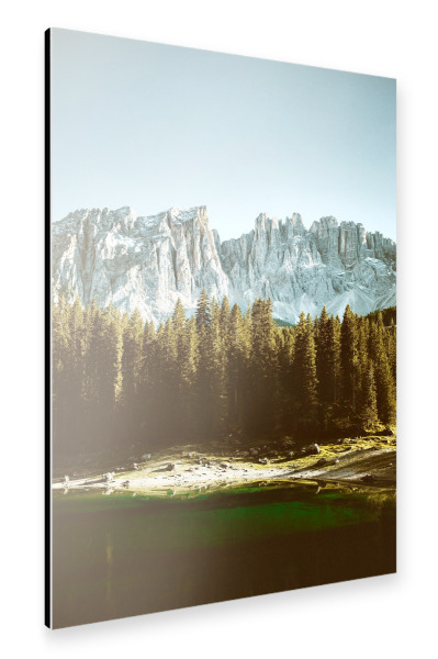 Alu-Dibond "Dolomiten mit See im Vordergrund" 30x20 cm artboxONE