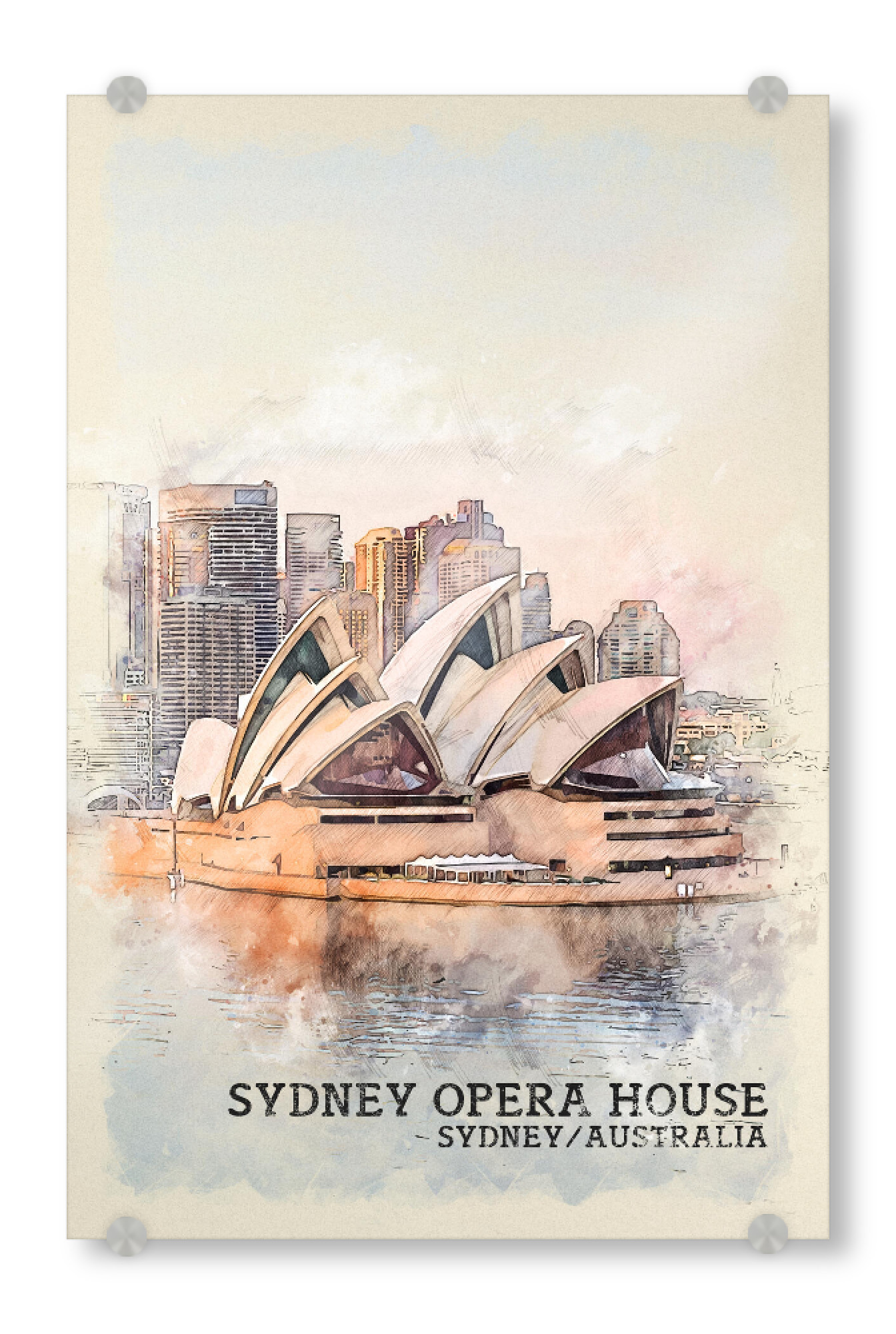 Acrylglasbild "Opernhaus Sydney Sketch" artboxONE - Städte,Architektur