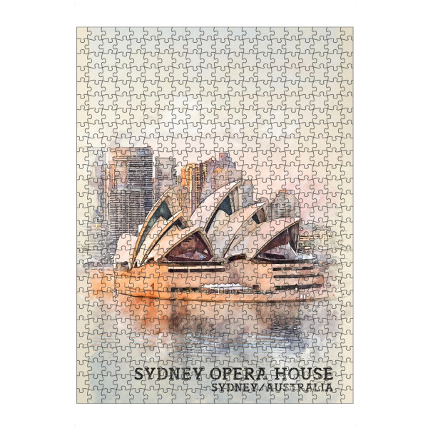 Puzzle Ravensburger "Opernhaus Sydney Sketch" artboxONE - Städte,Architektur