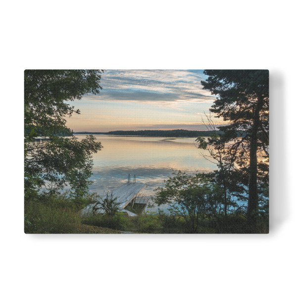 Leinwandbild "Steg und Bäume" artboxONE - Natur,Reise,Reise / Strand und Meer,Reise / Länder